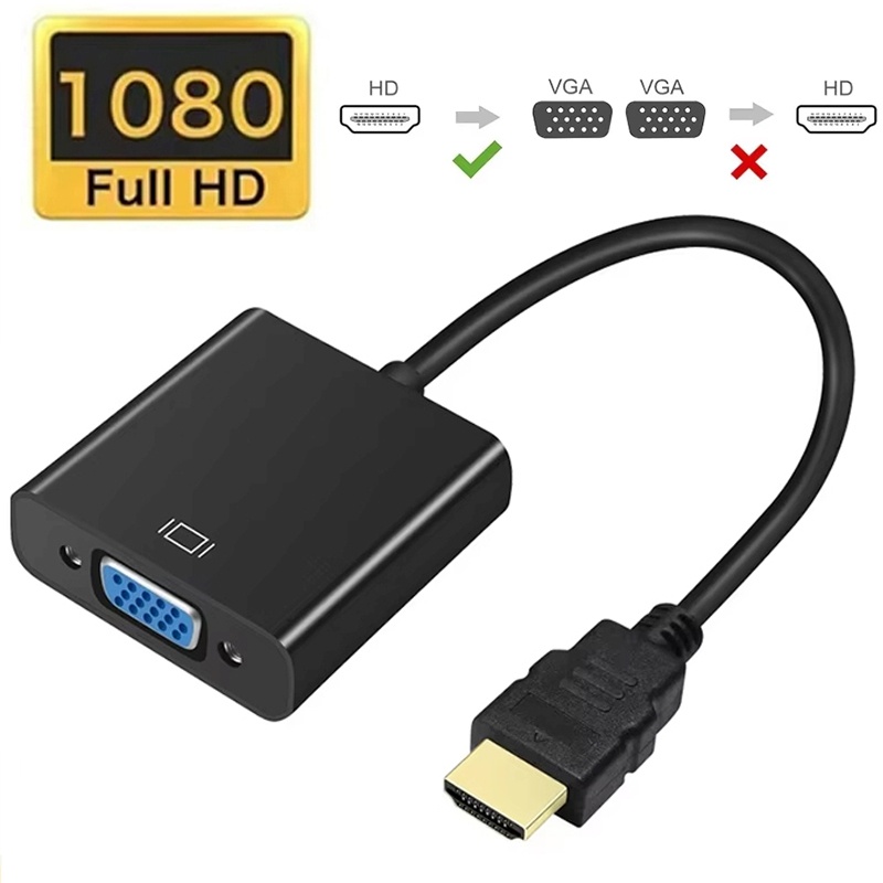 Hdmi Vga Adapter - 1080P HDMI-kompatibler zu VGA-Adapter, HDTV-Stecker auf