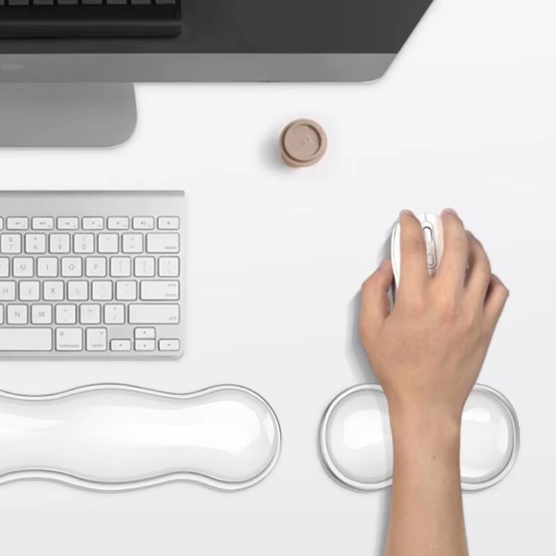 Laptop Accessories For Wrist Support - Transparentes Mauspad und Handgelenkstütze, rutschfeste transparente