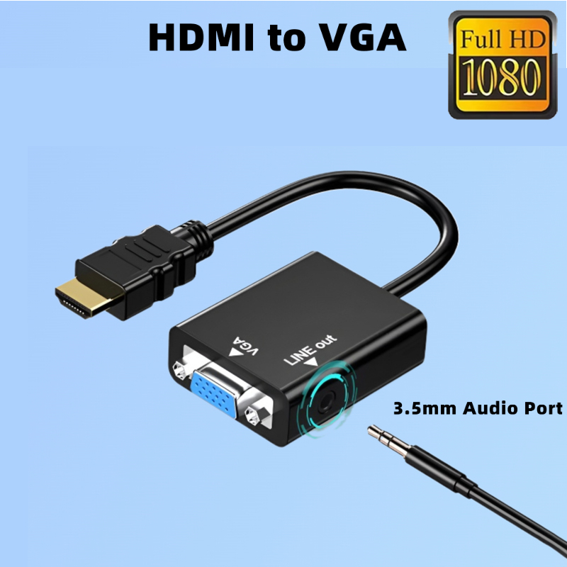 Hdmi Vga Adapter - HDMI-kompatibel zu VGA Mit Audio HDMI