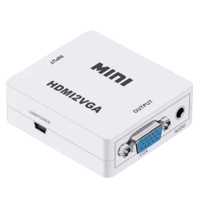 Hdmi Vga Adapter - HDMI-zu-VGA-Konverter mit Audio 1080P Video-Konverter HDMI2VGA-Adapterkabel