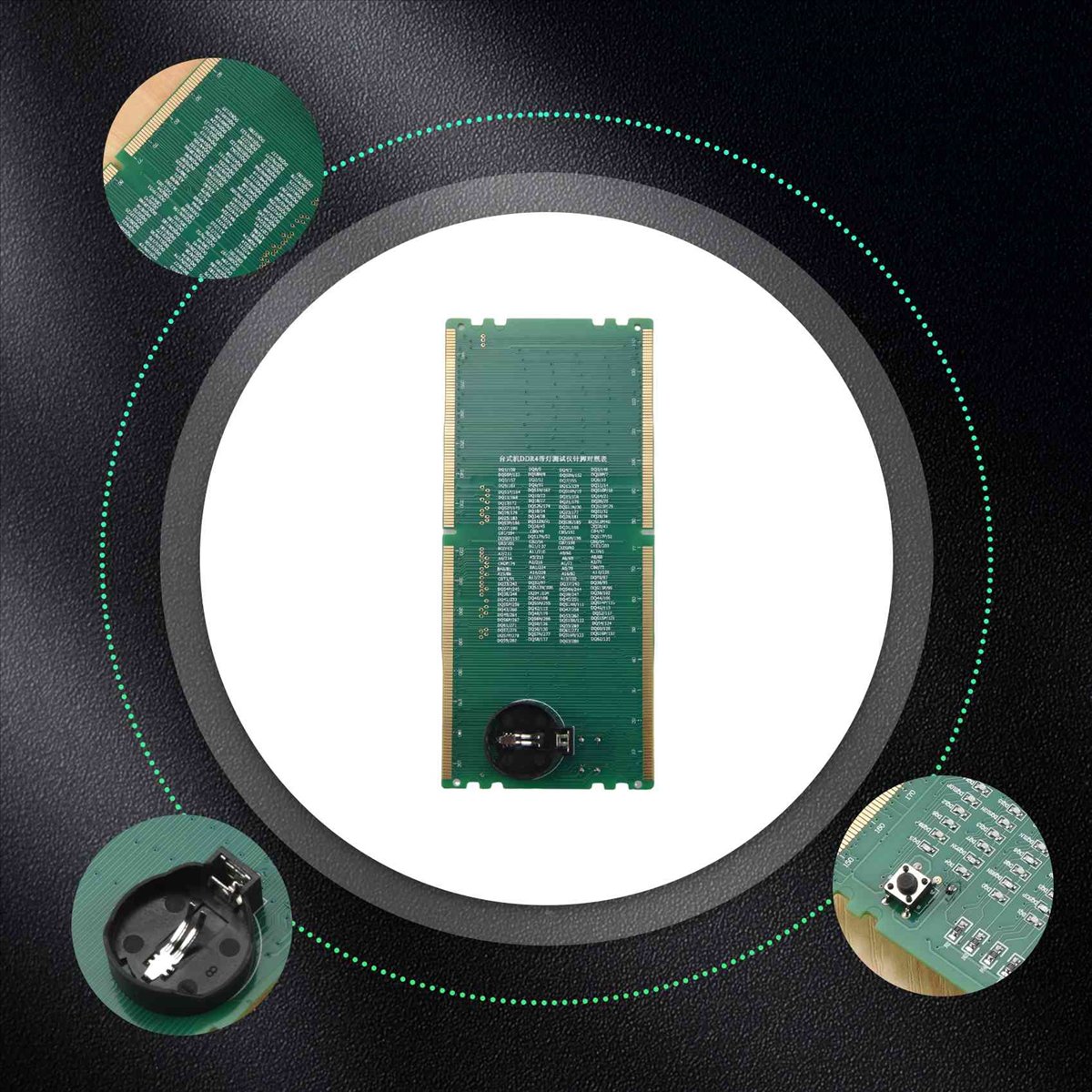 Memory Ram Upgrade - Verbesserte 2026-DDR4 Testkarte RAM-Speichersteckplatz-LED Desktop-Motherboard-Reparatur-Analysator-Tester