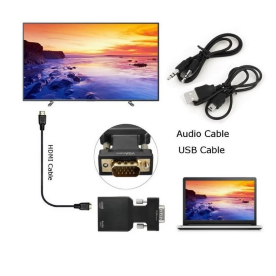 VGA zu HDMI-kompatibel Konvert – Hdmi Vga Adapter Bewertung und Preis