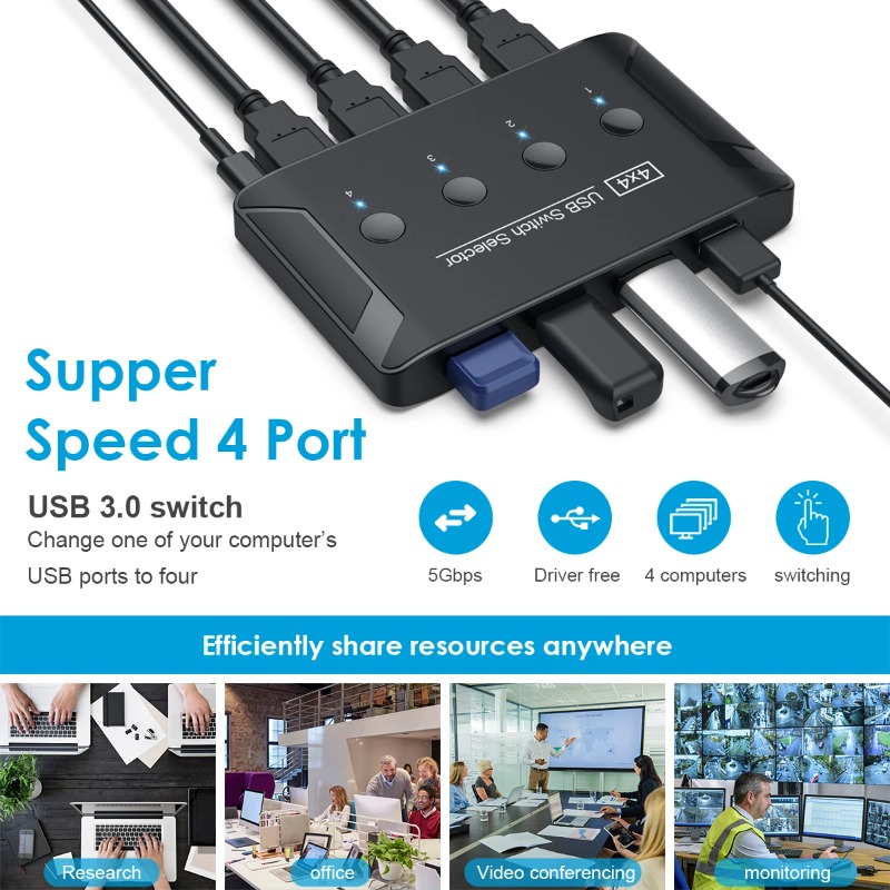 4-in-4-out KVM USB3.0 Switch,  – Laptop Accessories Women Bewertung und Preis