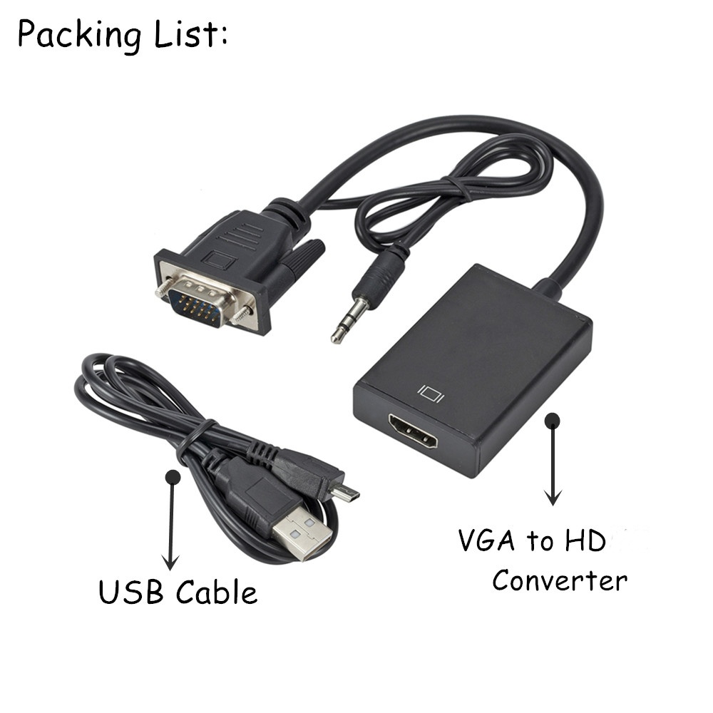 1080P HD VGA zu HD mit 3,5 mm  – Hdmi Vga Adapter Bewertung und Preis