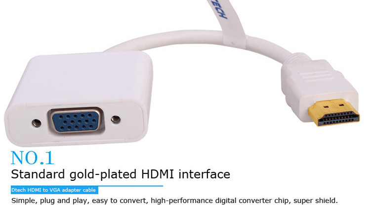 3PCS DTECH Fabrik Direkt Verka – Hdmi Vga Adapter Bewertung und Preis