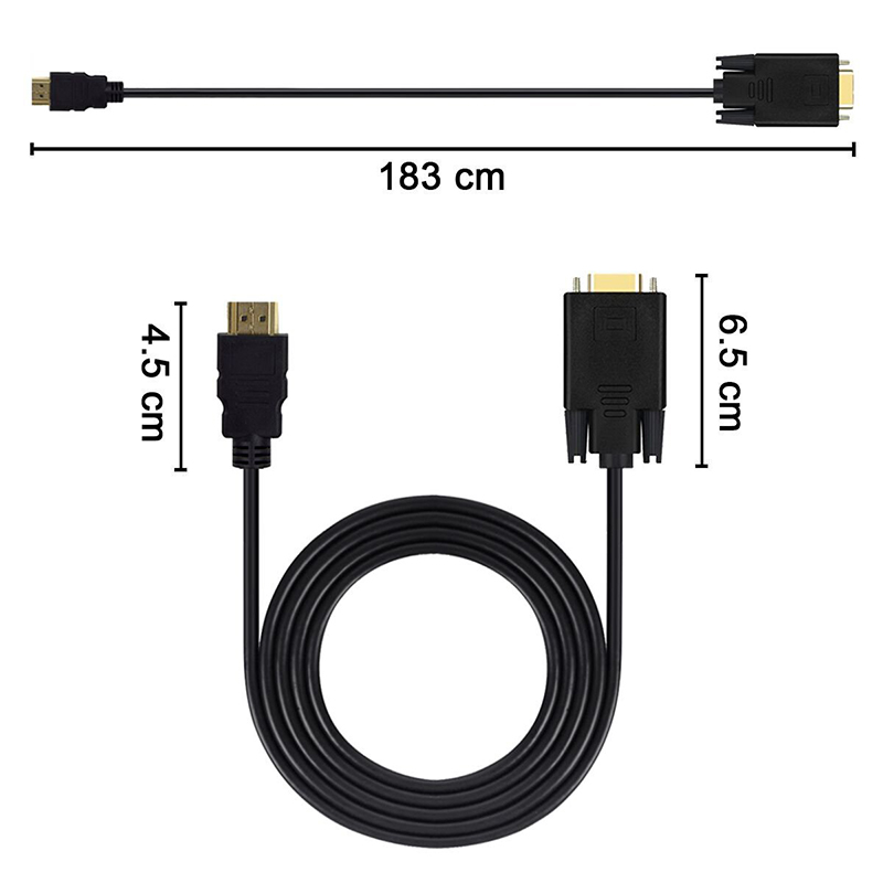 1,8 m 1080p Video konverter HD – Hdmi Vga Adapter Bewertung und Preis